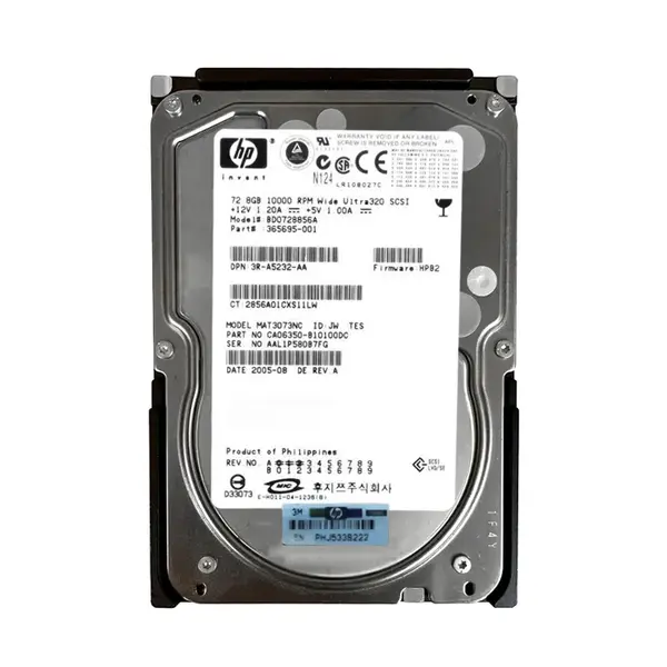 3R-A5232-AA HP 72.8GB Ultra-320 SCSI 10000 3.5-inch Hard Drive
