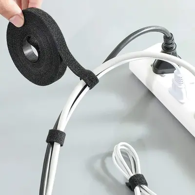 Cable Management Velcro Tape, 1 Piece Multifunctional Adjustable Data Cable Organizer, Desk Organizers & Accessories, Office...