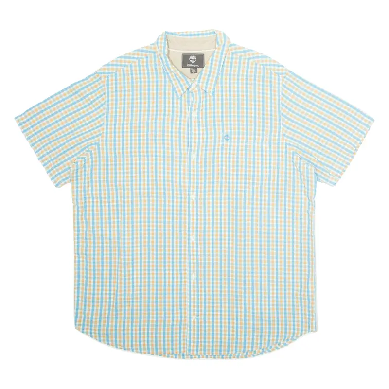 TIMBERLAND Regular Fit Mens Shirt Blue Check 2XL