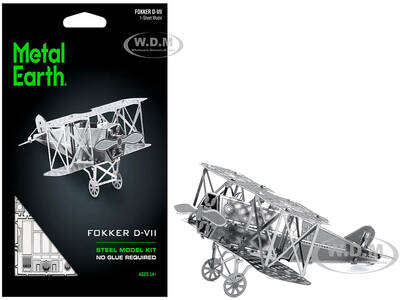 Model Kit Fokker D-VII Fighter Aircraft Imperial German Army (Easy Difficulty) Steel Model by Metal Earth