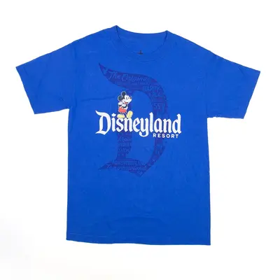 DISNEY Disneyland Resort T-Shirt Blue Short Sleeve Womens S