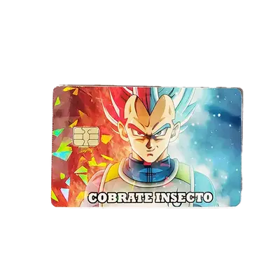 vegeta cobrate insecto debit card sticker