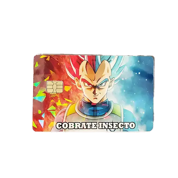 vegeta cobrate insecto debit card sticker