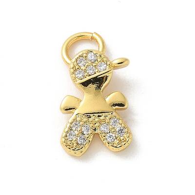 Brass Micro Pave Cubic Zirconia Pendants