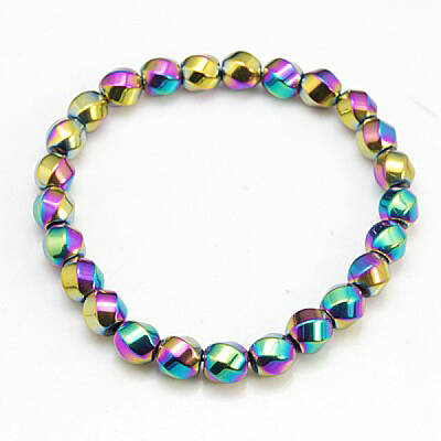 Non-Magnetic Synthetic Hematite Bracelets