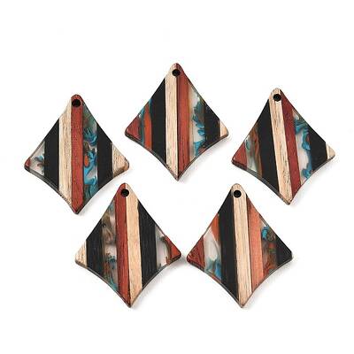 Transparent Resin & Walnut Wood Pendants