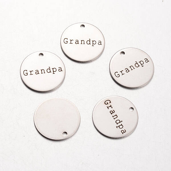 Non-Tarnish Spray Painted Stainless Steel Family Theme Pendants