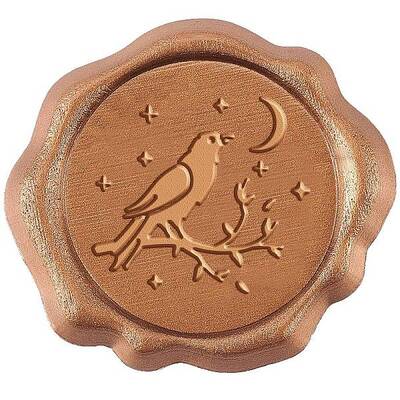CRASPIRE 50Pcs Adhesive Wax Stamp Stickers