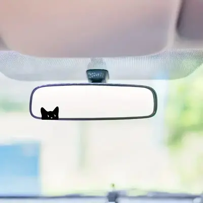 Cat Pattern Car Sticker, Car Rearview Mirror Sticker, Multipurpose Exterior Decoration Accessories for Car, Truck, Motorcycle...