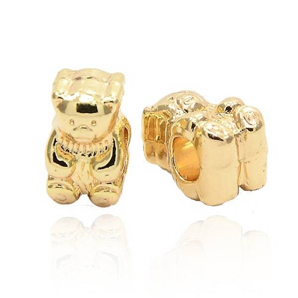 Alloy Bear European Beads