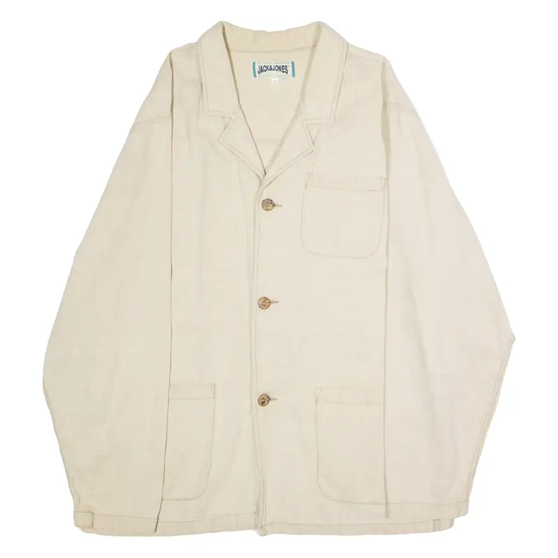 JACK & JONES Mens Chore Coat Beige 90s L