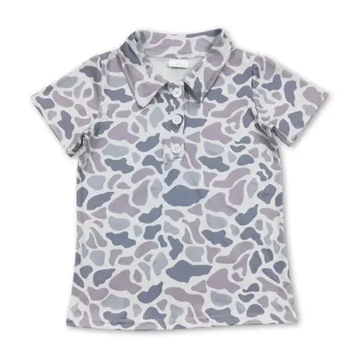Camo Short Sleeve Boys Polo Shirts