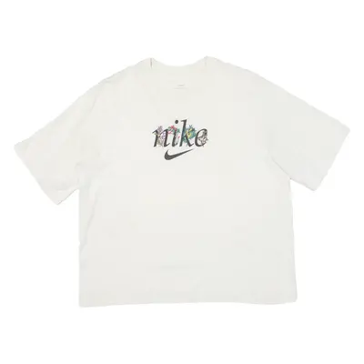 NIKE Oversized Womens T-Shirt Beige M