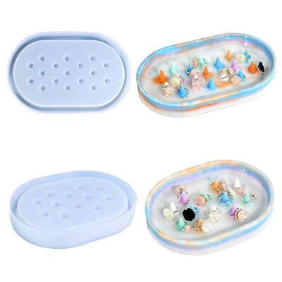 DIY Food Grade Silicone Oval Finger Rings Display Tray Molds
