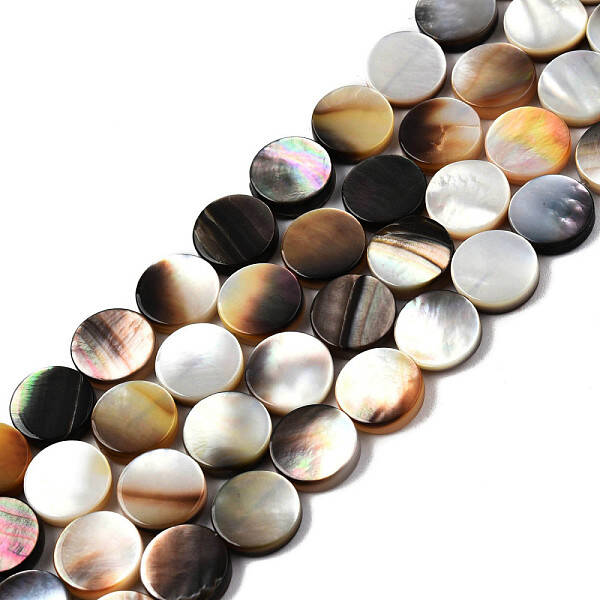 Natural Black Lip Shell Beads Strands