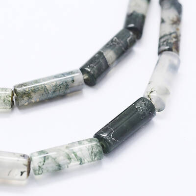 Natural Moss Agate Beads Strands