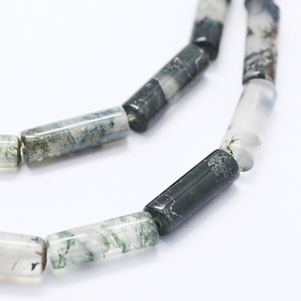 Natural Moss Agate Beads Strands