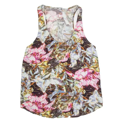 & OTHER STORIES Womens Printed Vest Pink Sleeveless Viscose Crazy Pattern S