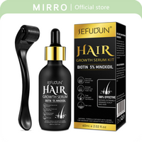 Sefudun 5% Minoxidil Hair Serum (60ml / 2.02fl. oz) for Haircare and Comfort,with Hair Roller Set,Scalp care, hair care Daily