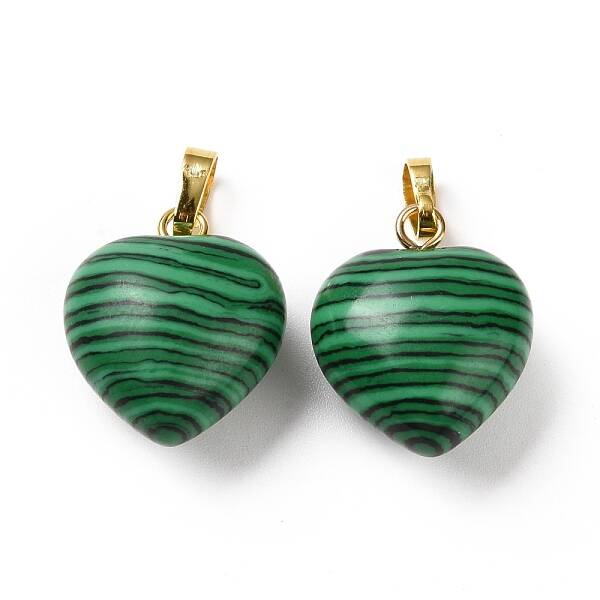 Synthetic Malachite Pendants