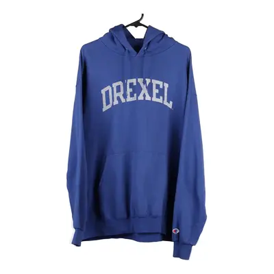 Drexel Champion Hoodie - XL Blue Cotton Blend