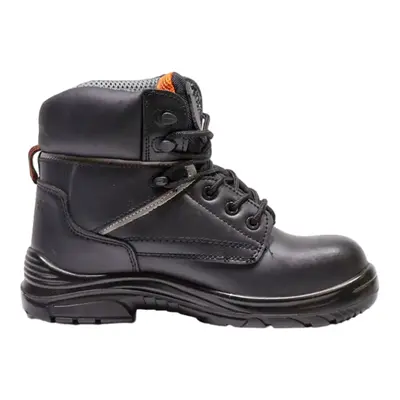 ROCKPORT Safety Boots Black Leather Womens UK 4
