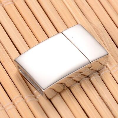 Tarnish Resistant Smooth Surface 304 Stainless Steel Rectangle Magnetic Clasps with Glue-in Ends