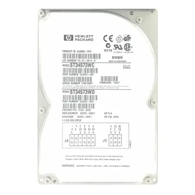 9J4003-045 Seagate 4GB 7200RPM Ultra Wide SCSI 3.5-Inch 512KB Cache Hard Drive
