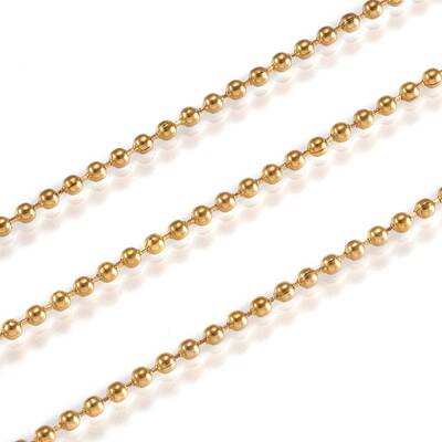 Handmade Ion Plating(IP) 304 Stainless Steel Ball Chains