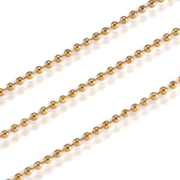 Handmade Ion Plating(IP) 304 Stainless Steel Ball Chains