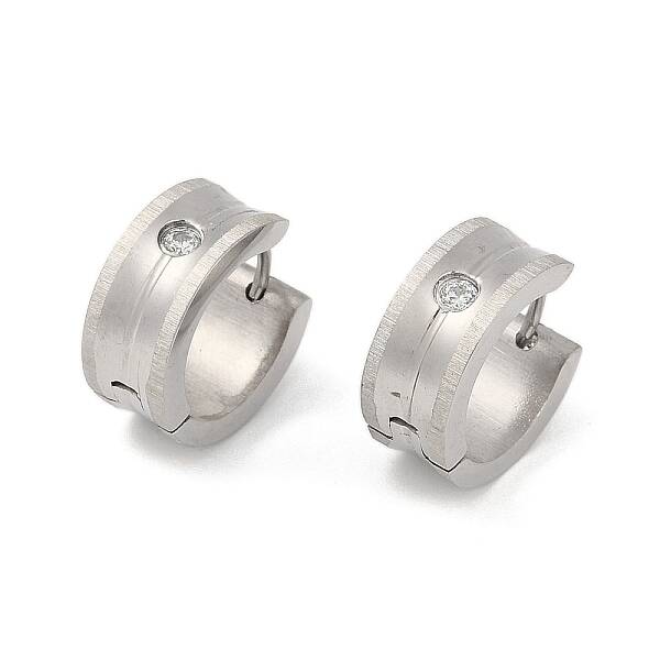 Non-Tarnish Round 304 Stainless Steel Hoop Earrings