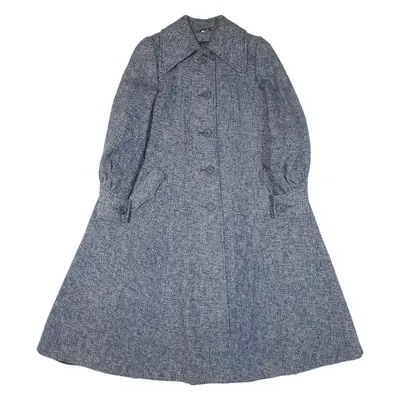 FABIANI Womens Overcoat Coat Blue Knit Wool M