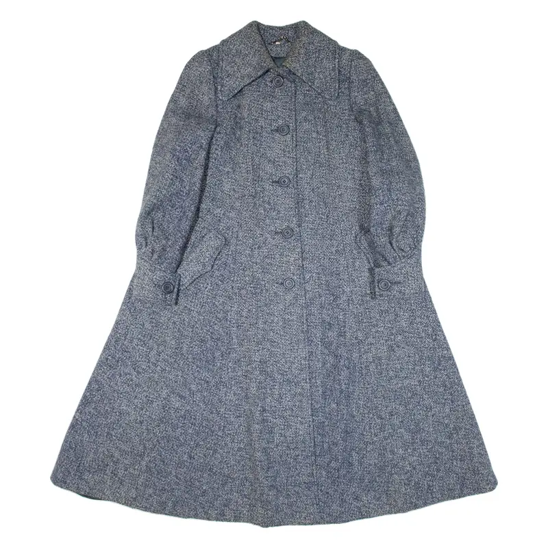 FABIANI Womens Overcoat Coat Blue Knit Wool M