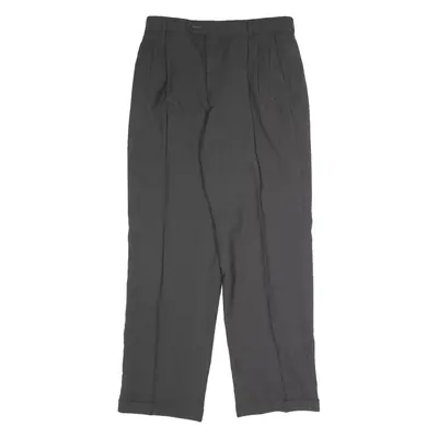 ALDO CONTI Pleated Mens Trousers Grey Regular Straight W32 L30