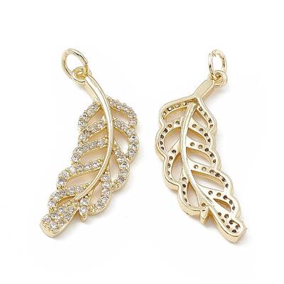 Brass Micro Pave Cubic Zirconia Pendants