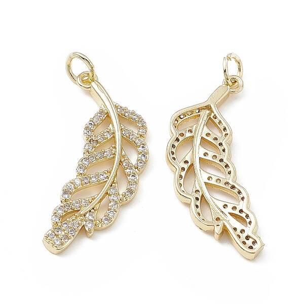Brass Micro Pave Cubic Zirconia Pendants