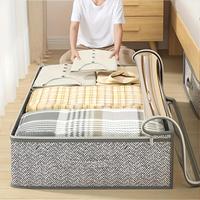 Foldable Bed Sheet Storage Bag, 1 Count Large Capacity Bedding Storage Organizer with Handle, Home Organizer for Bedroom, Liv...