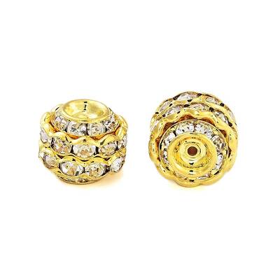 Rack Plating Brass Crystal Rhinestone Beads