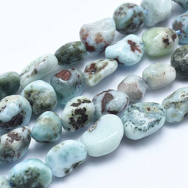 Natural Larimar Bead Strands