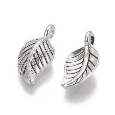 Tibetan Style Alloy Leaf Pendants