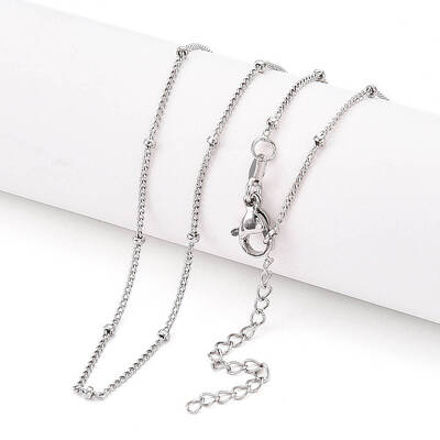 Round Brass Curb Chain Necklaces for Women