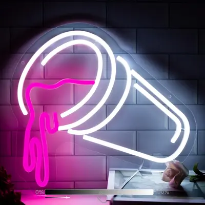 Creative Drink Design Neon Sign, USB Powered Neon LED Light, Atmosphere Neon Sign for Home Party Decoration