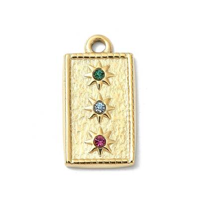 304 Stainless Steel Rhinestone Pendants