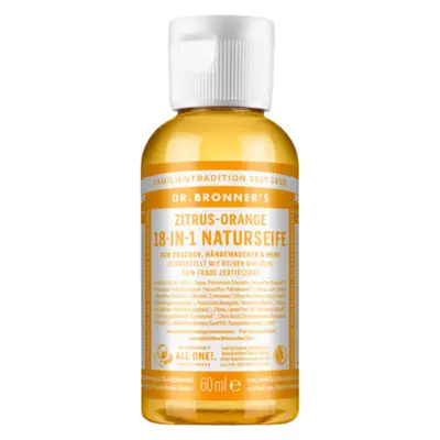 dr. bronner's Liquid Soap 18in1 - Citrus Orange, 60 ml