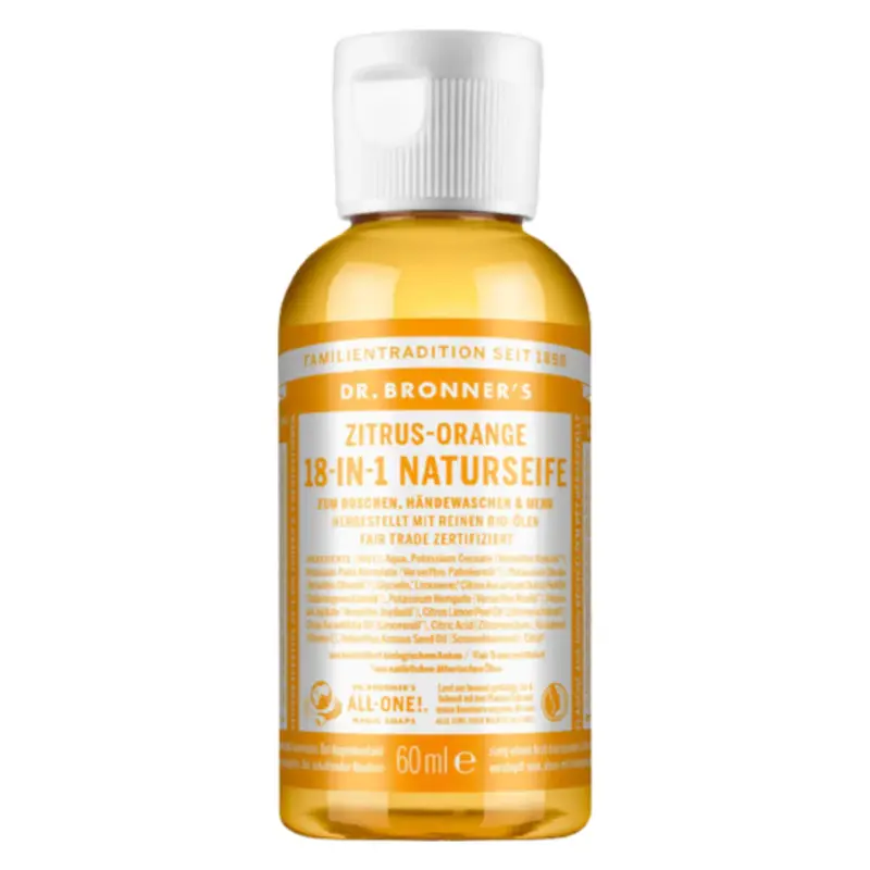 dr. bronner's Liquid Soap 18in1 - Citrus Orange, 60 ml
