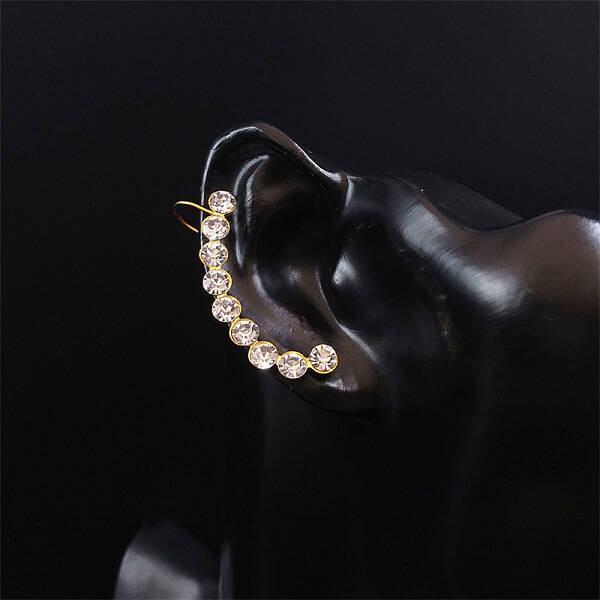 Rhinestone Cuff Earrings for Girl Women Gift
