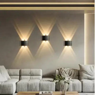 Outdoor Wall Mounted Light, Hard Wired Modern LED Wall Sconce, Wall Lamp for Garden Patio Yard Deck Fence Garage Living Room ...