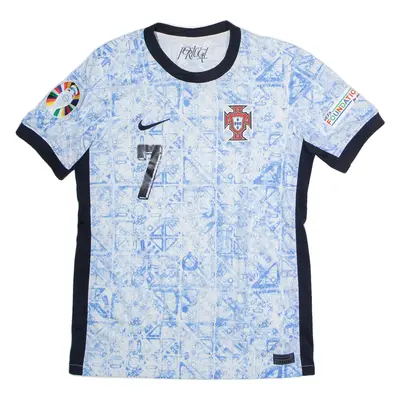 NIKE 2024 Portugal Away #7 Barbara Boys Football Shirt Jersey Blue Crew Neck XL