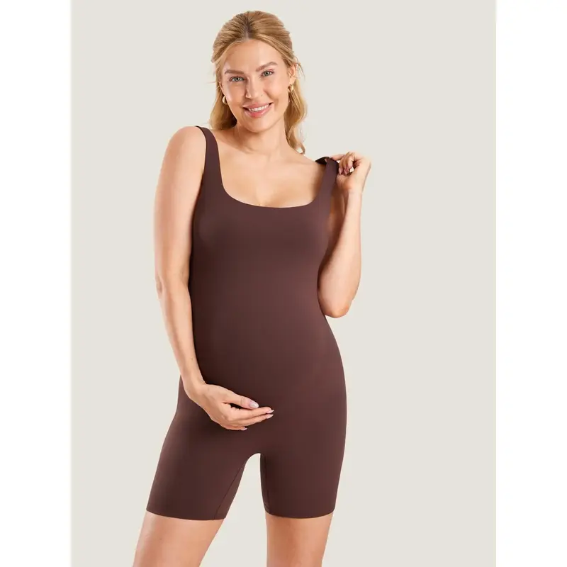 Momanda Square Neck Maternity Romper