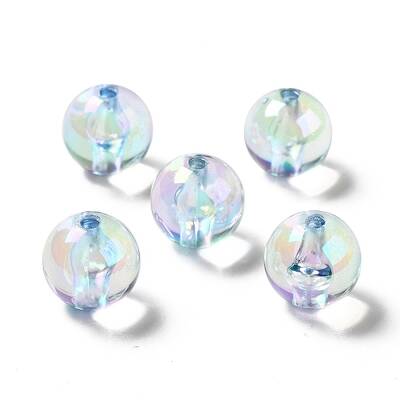 UV Plating Rainbow Iridescent Acrylic Beads